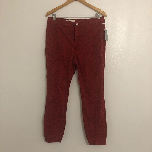 NWT ANTHROPOLOGIE Pilcro & The Letterpress High Rise Denim Flocked Leggings - Picture 4 of 16